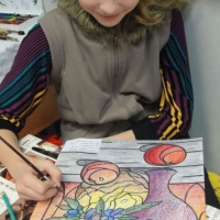 Настя Дьяченко рисует