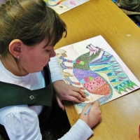 Кожушко Майя рисует дракона